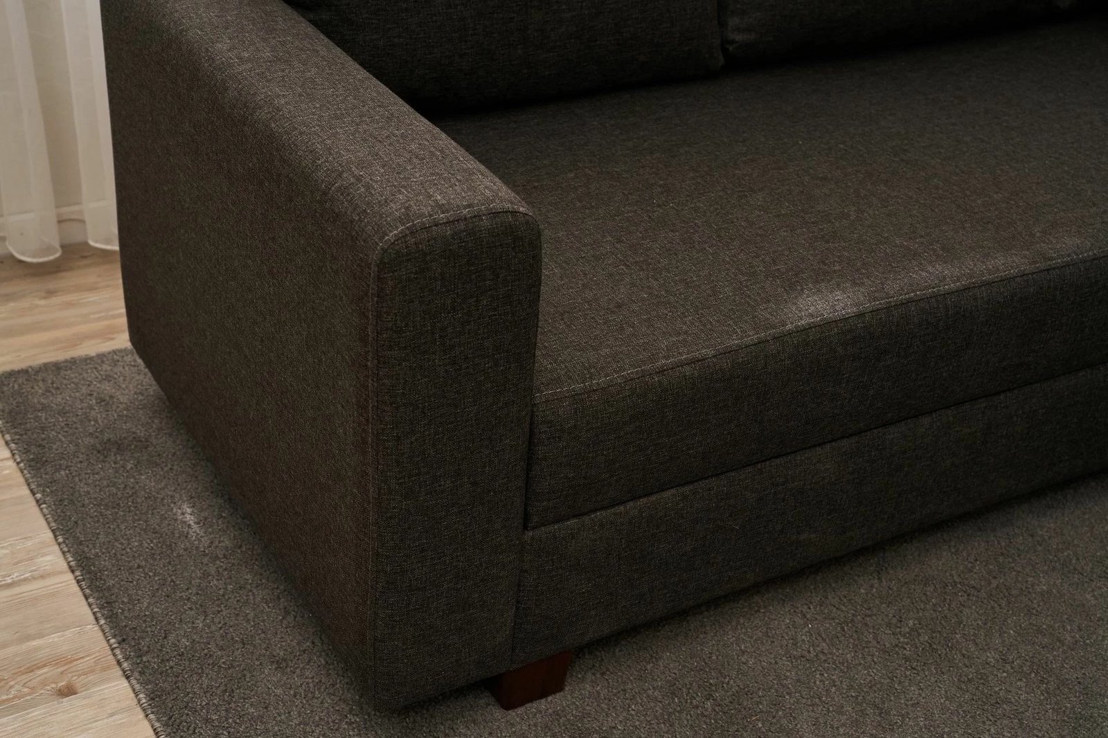 Kënd divan-krevat Atelier del Sofa, antracit, pjesa e majtë