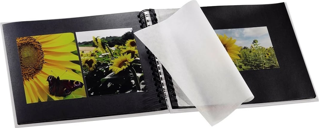 Album foto Hama Fine Art Spiral 28x24cm, 50 faqe të zeza, gri