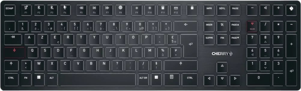 Tastierë Cherry MX ULTRA LOW PROFILE, mekanike, AZERTY, LED, e zezë