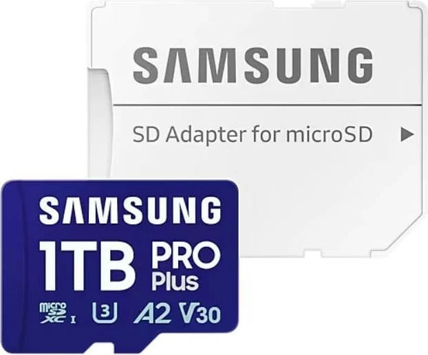 Kartelë memorie microSD Samsung PRO Plus 1TB me adapter SD, Blu