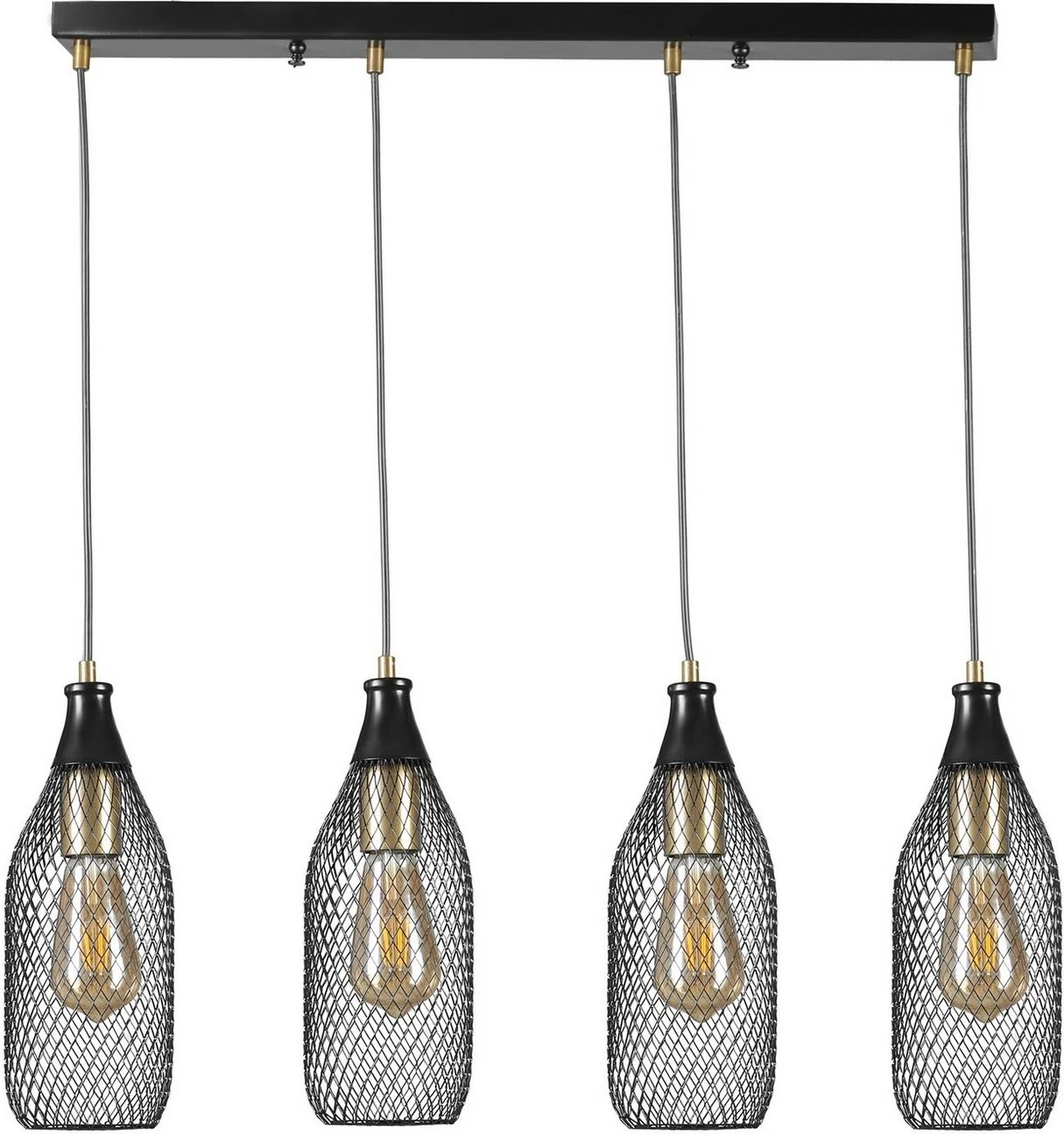 Llambë tavani Opviq Rio, 4 vendesh, e zezë