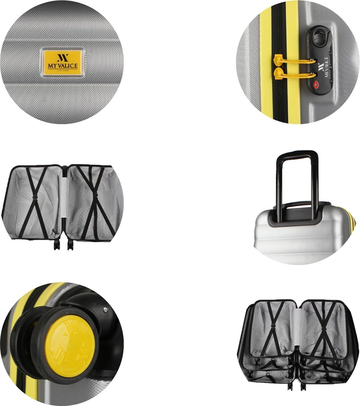 Set valixhesh (2 copë), Zoozie Bags, 6544, ngjyrë gri