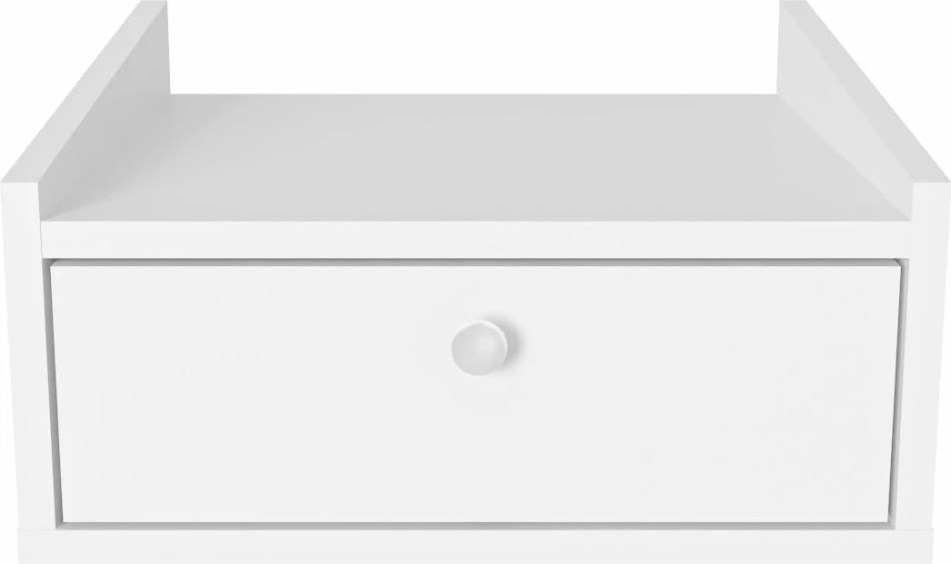 Komodinë anës krevati Skye Decor, Anel, e bardhë