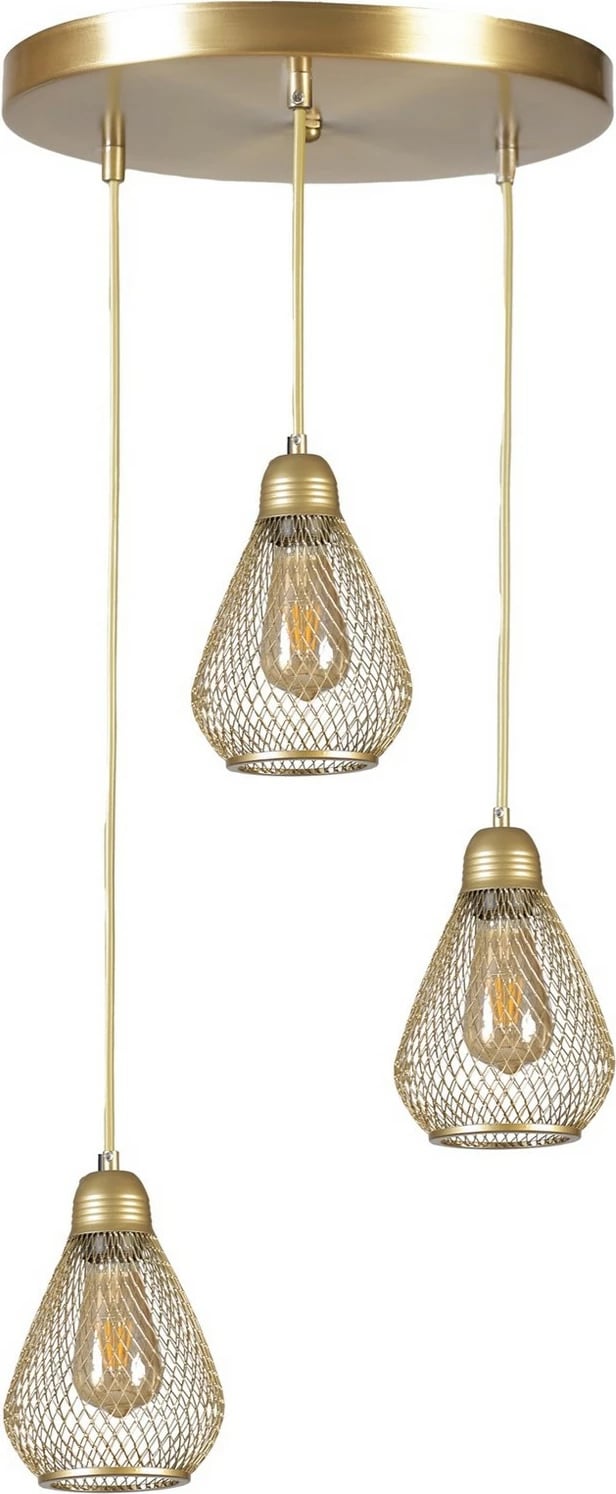 Llambë tavani Opviq, Armut 3 pjesë, ngjyrë ari, tepsi eskitme