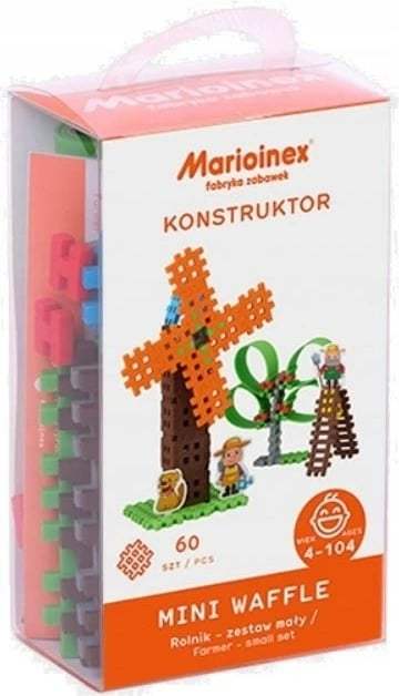 Set blloqe ndërtimi Mini Waffle Marioinex Farmer, 60 pjesë, plastikë, shumëngjyrëshe