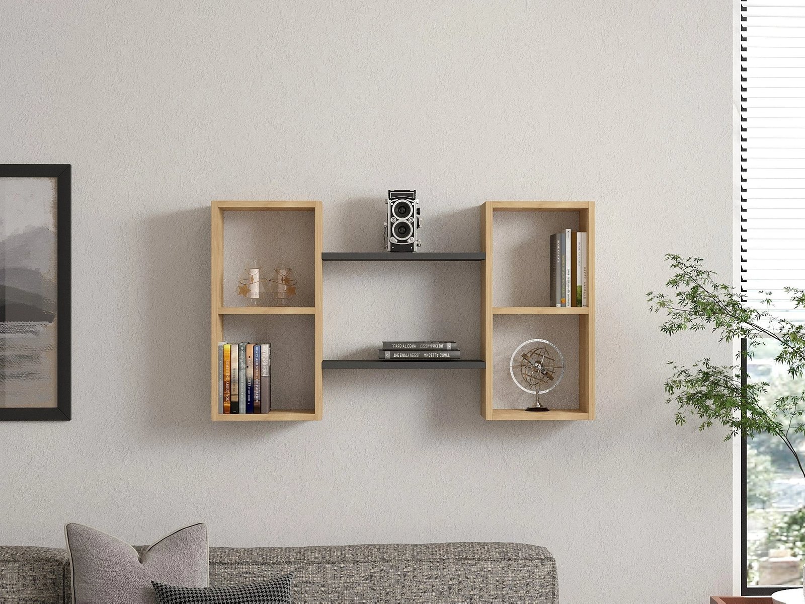 Raft muri Hanah Home, Bambi, ngjyrë safir dhe antracit