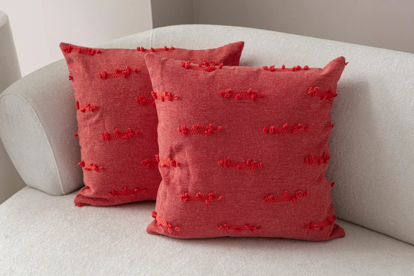 Set mbulesash jastëku (2 copë), Evila Originals, Tuffet, e kuqe v6