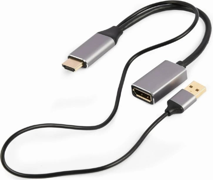 Adapter HDMI në DisplayPort Gembird A-HDMIM-DPF-02, 4K 60Hz, i zi