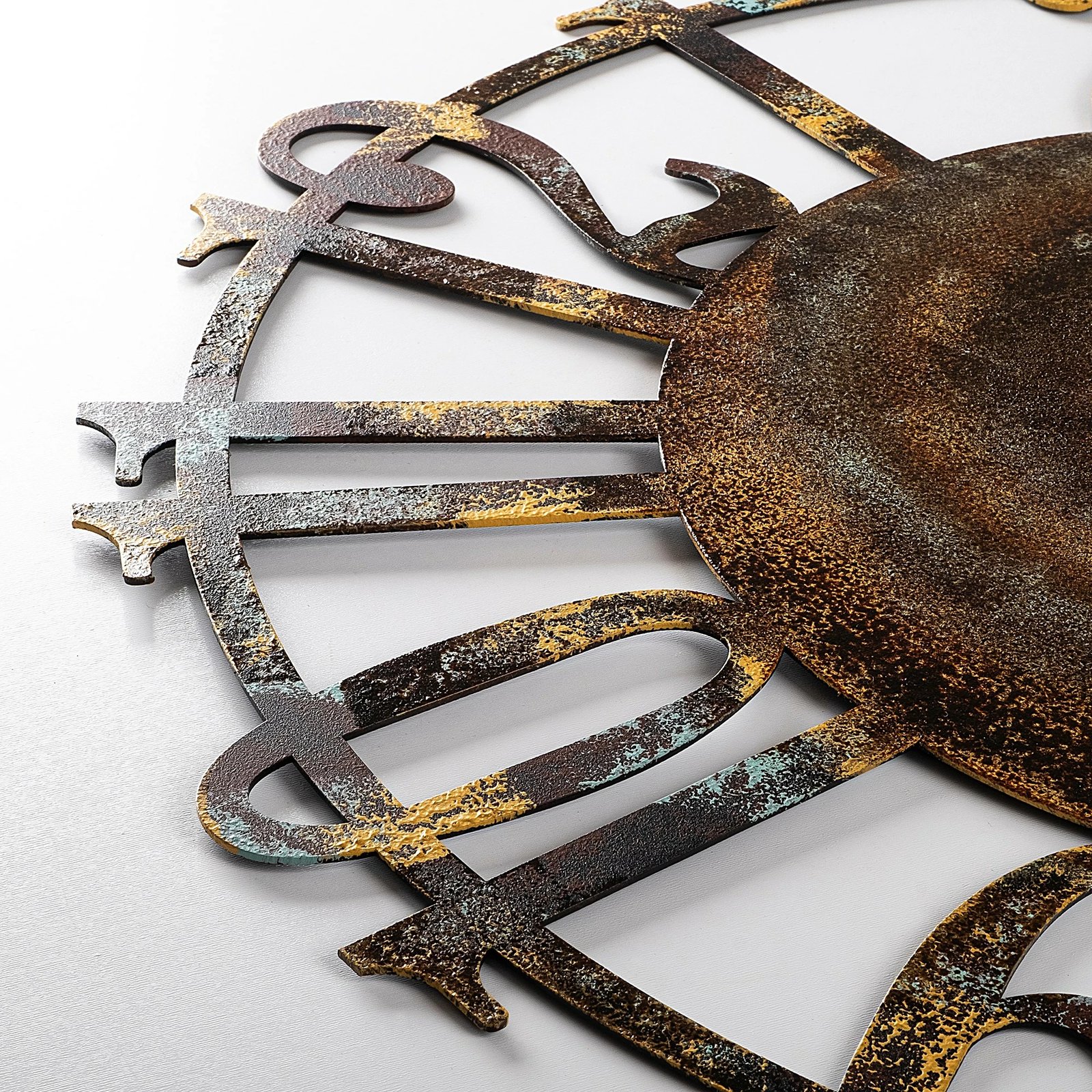 Orë muri dekorative prej metali, Wallity, shumëngjyrëshe, 48cm