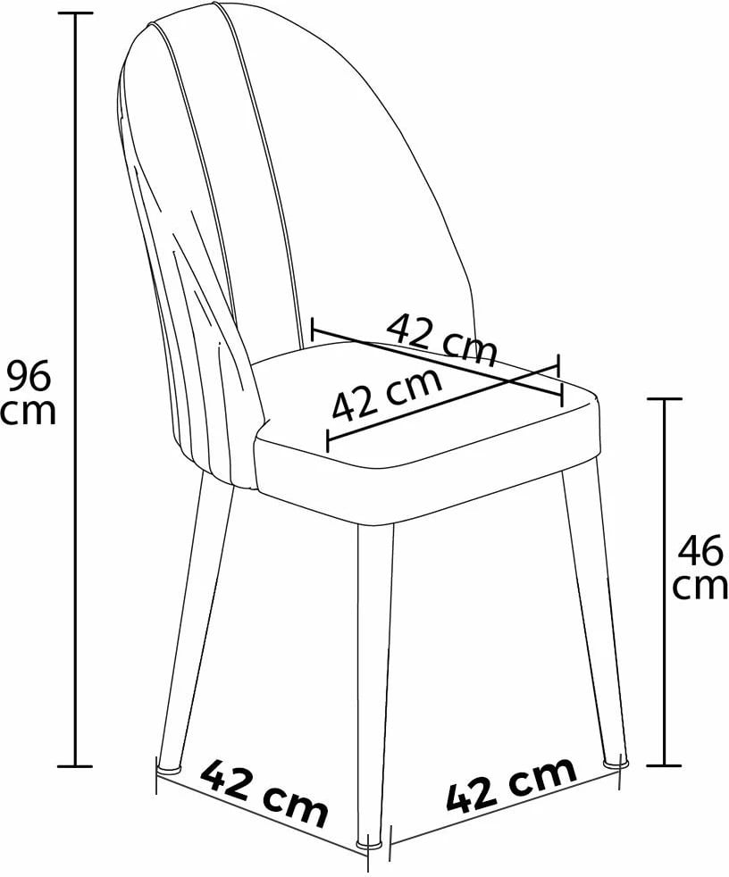 Set karrigesh (6 copë) Hanah Home, Mara, krem dhe ari