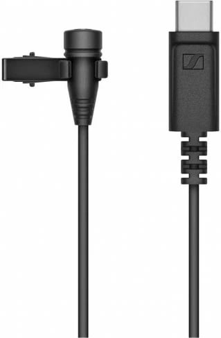 Mikrofon lavalier Sennheiser XS LAV USB-C, omnidireksional, me klip, i zi