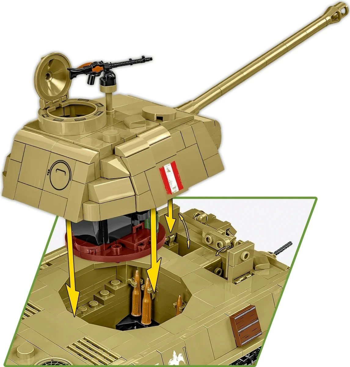 Set ndërtimi Cobi Klocki Panzer V Panther G Pudel, 1133 pjesë, plastikë, me 2 figurina