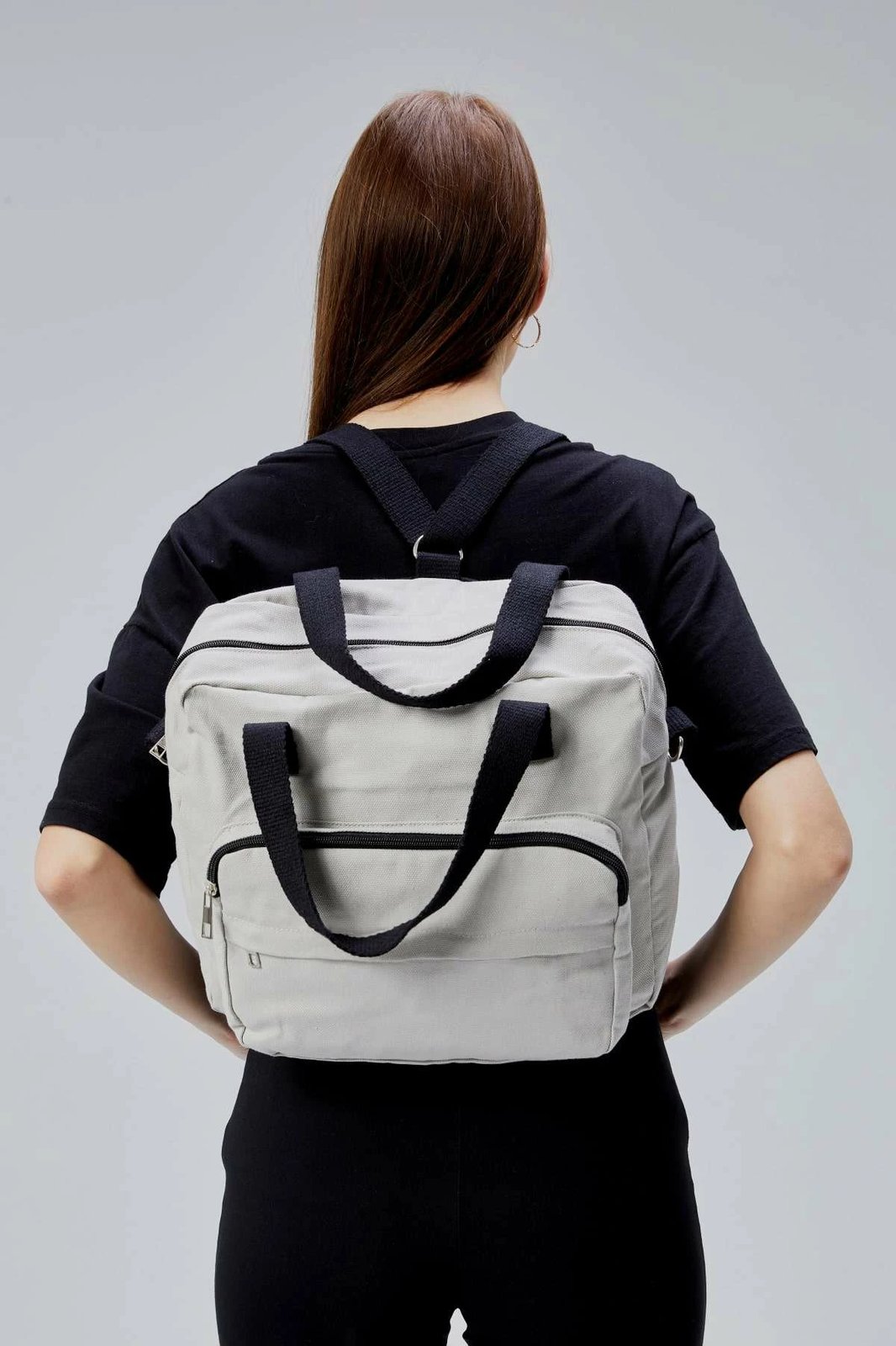 Çantë tote Zoozie Bags, gri, 33x30x10cm