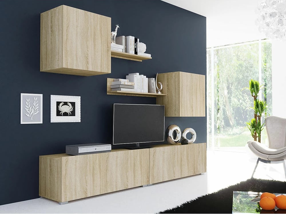 Set elementesh muri Lovis, ngjyrë sonoma, 240x42x200