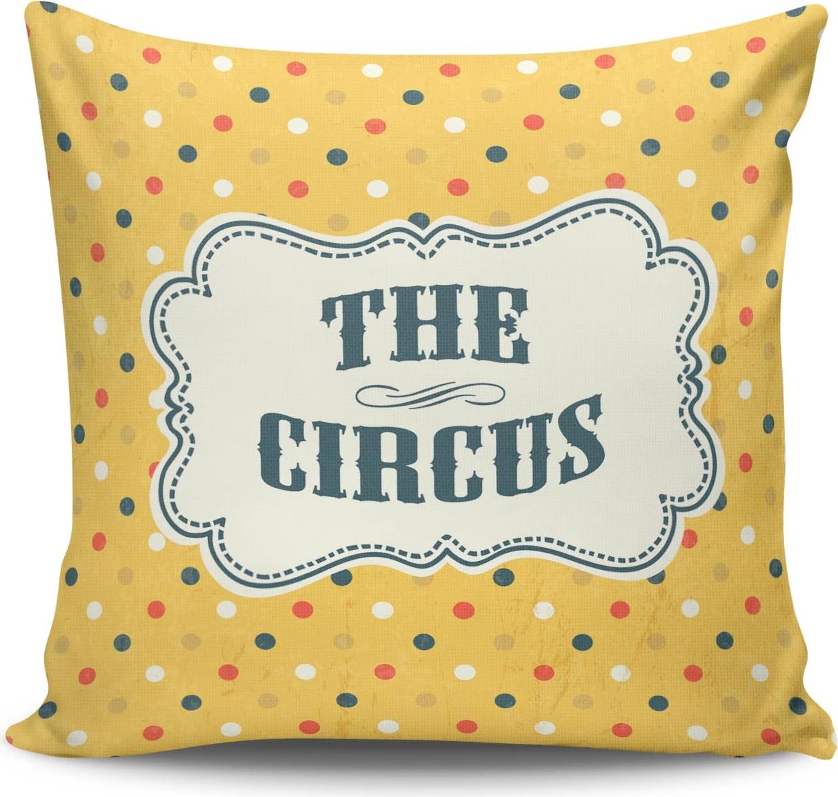 Jastëk dekorativ, mbulesë 'The Circus', shumëngjyrëshe, NKRLNT-100, pa mbushje, 43x43cm