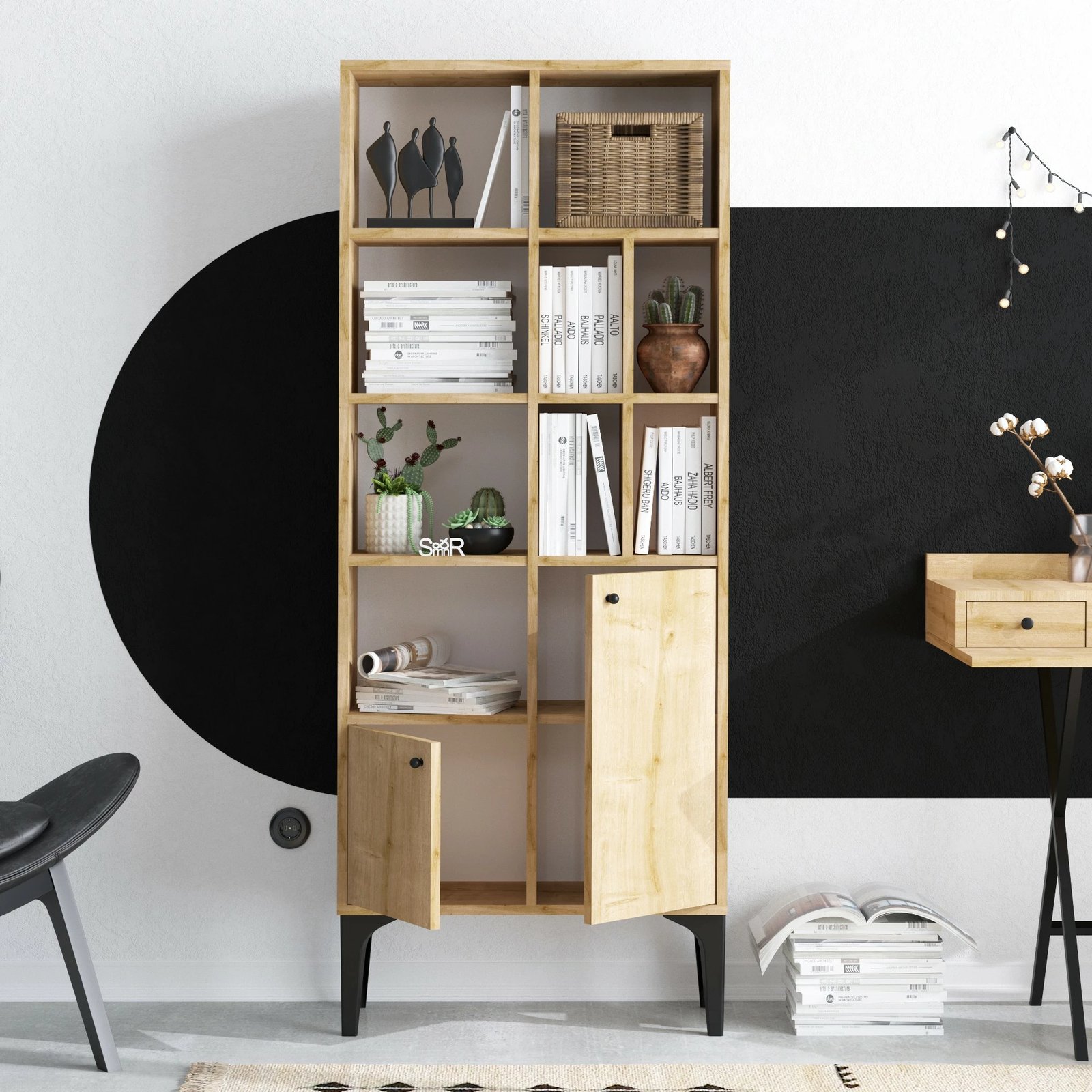 Raft librash Hanah Home, ngjyrë lisi safir, Castor