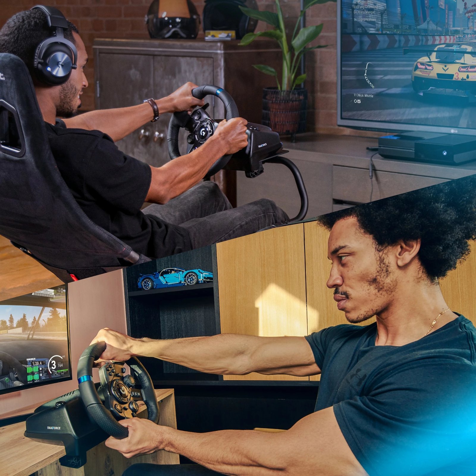 Timoni dhe Pedalet Logitech G923 për Xbox X|S, Xbox One dhe PC, 900°, I zi