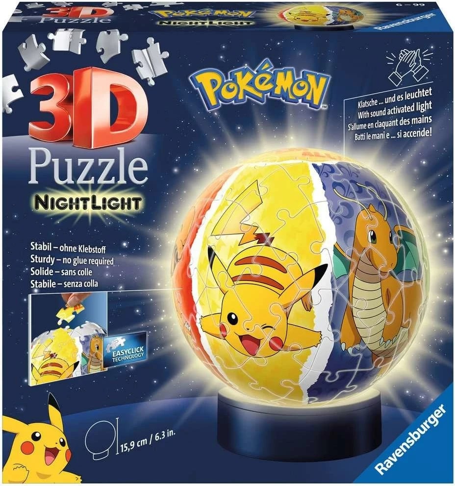 Puzzle 3D Ravensburger 11547, 72 pjesë, Pokémon