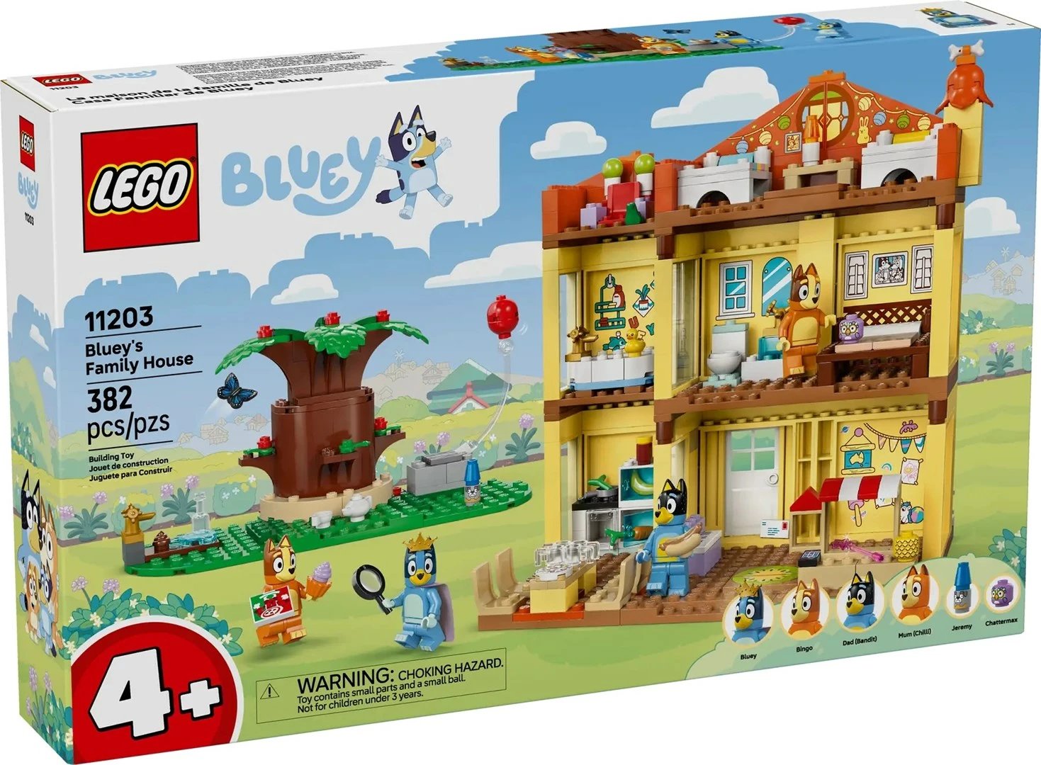 Set LEGO Bluey Family House 11203, 382 pjesë, me 4 minifigura