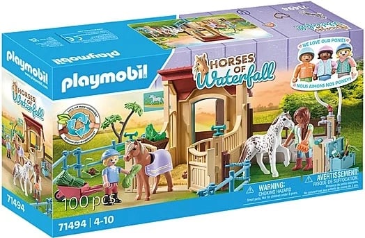 Set lodrash Playmobil Horses of Waterfall 71494, stallë, 100 pjesë