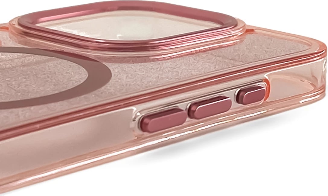 Mbështjellës Hurtel Glitter Case MagSafe për iPhone 16 Pro Max, rozë me shkëlqim