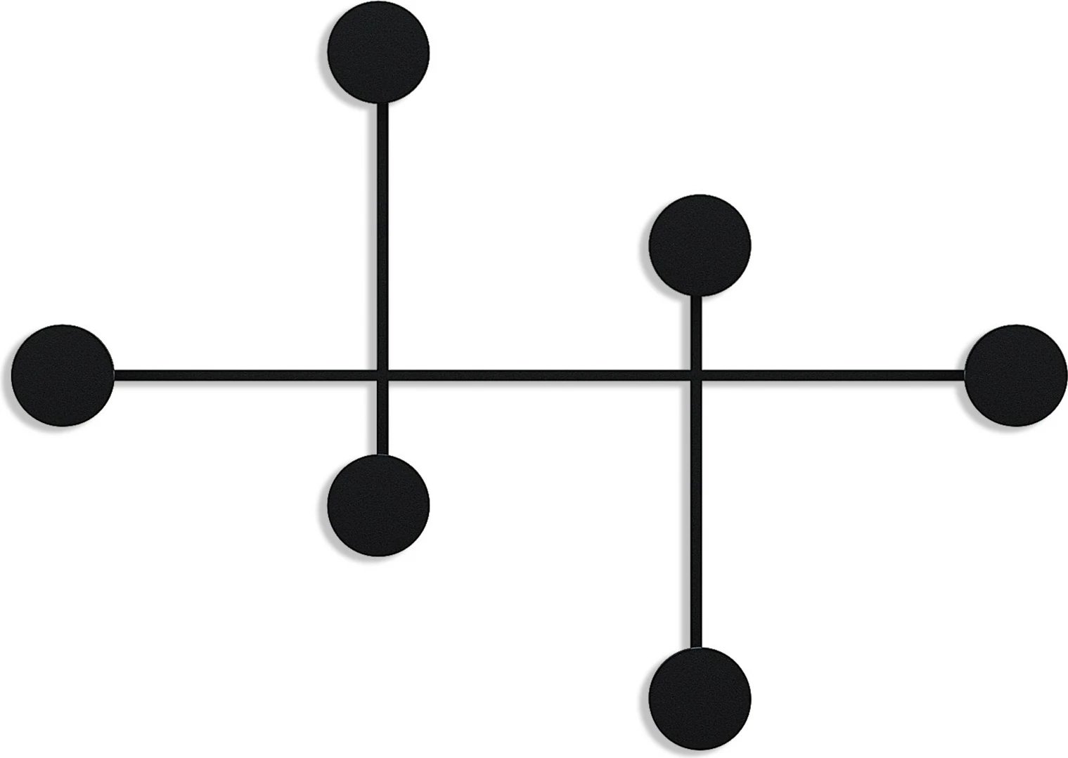 Varëse muri metalike Wallity, Dama, e zezë, 82x60x10cm