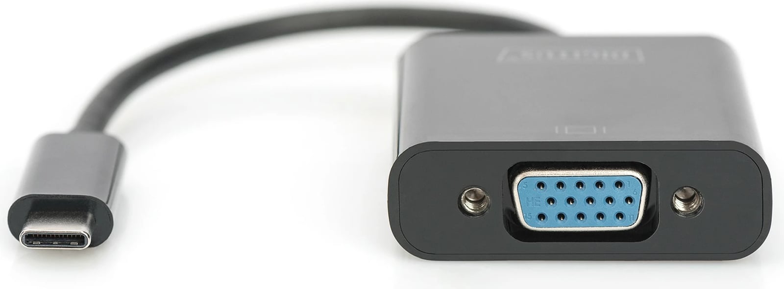 Adapter USB-C në VGA Digitus, 19.5cm, i zi
