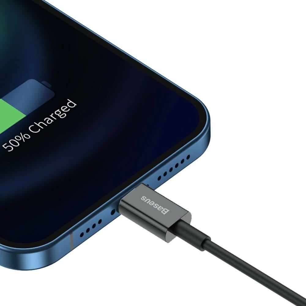Kabllo Baseus Superior USB-Lightning CALYS-A01, 1m, 2.4A, e zezë