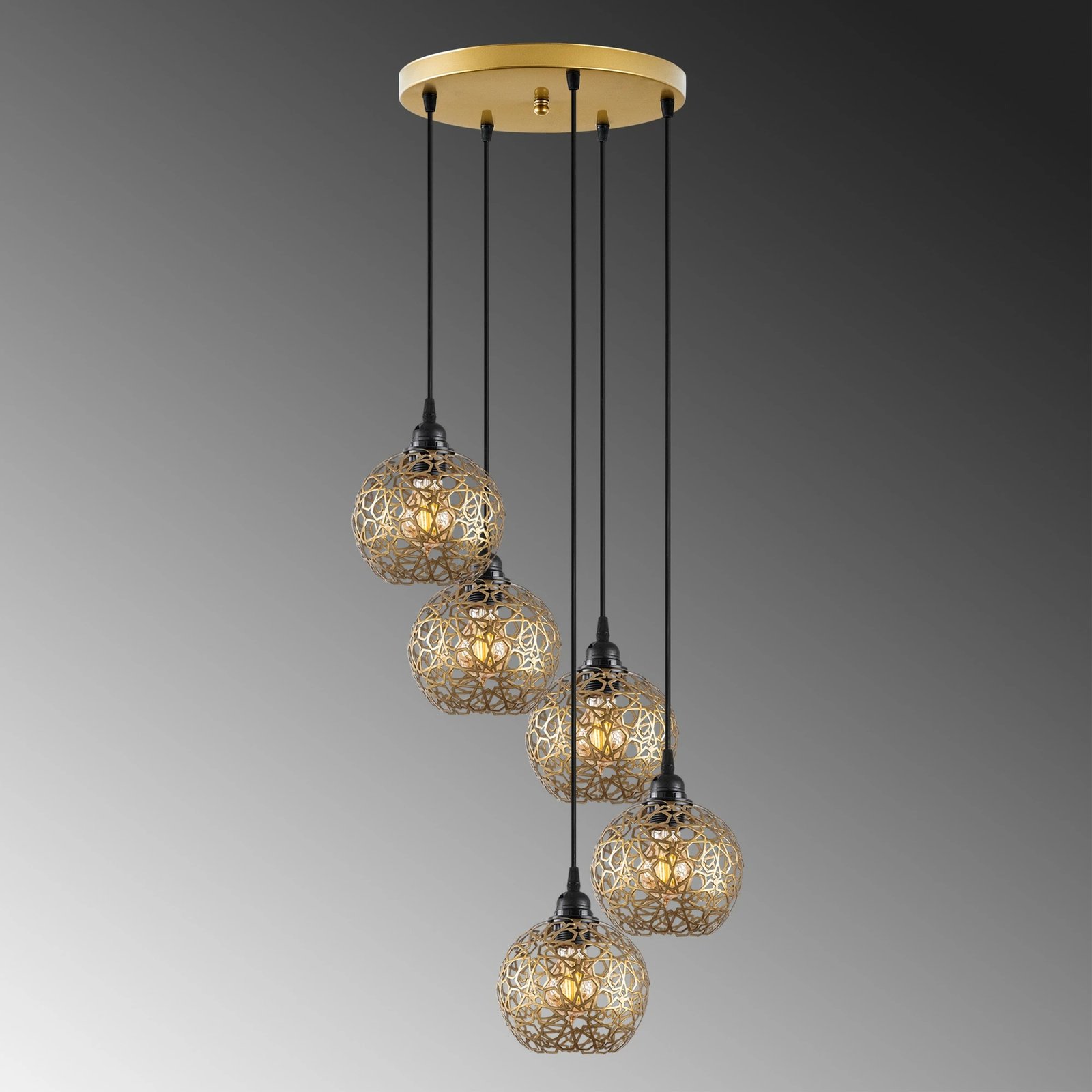 Llambë tavani Opviq Selcuklu, e zezë, MR-790-1