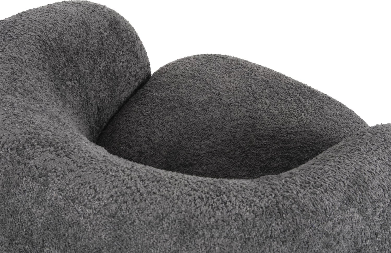 Fotelje KARPEN FH9600.01, stof boucle, gri, 93x87x78H cm