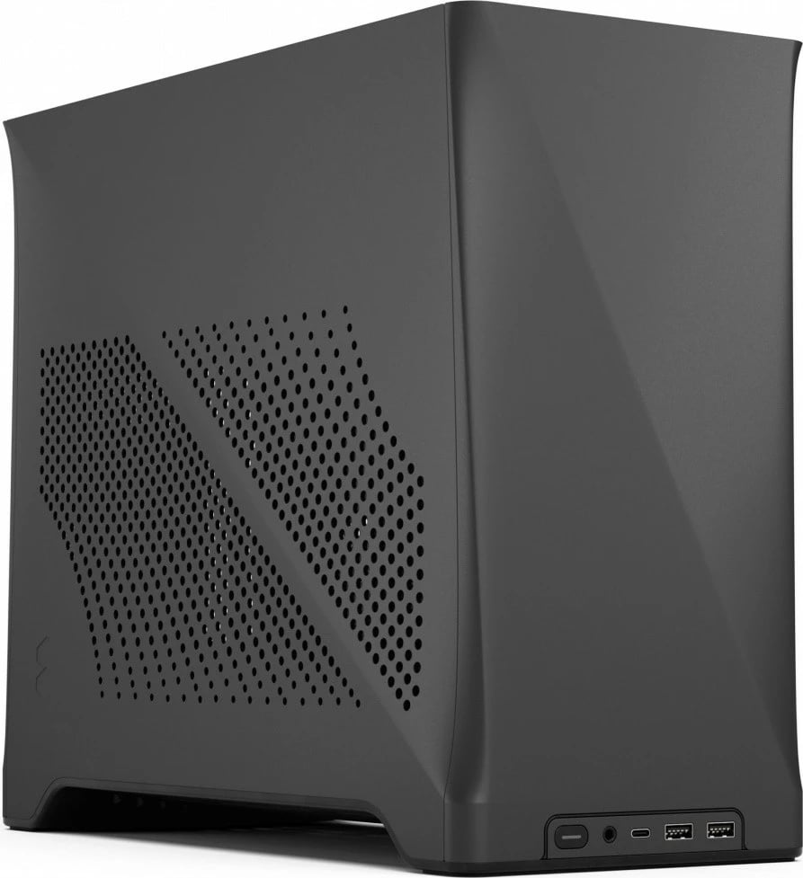Kasë Fractal Design Era 2, Small Form Factor, ITX, Charcoal, panel druri