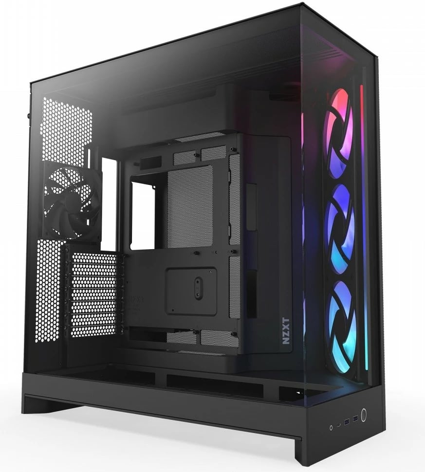 Kasë NZXT H9 Flow RGB (2025) CM-H92FB-R1 Midi Tower ATX, xham i temperuar, mbështetje radiator 420 mm, deri 10 fenera, e zezë Kasë NZXT H9 Flow RGB (2025) CM-H92FB-R1 Midi Tower ATX, xham i temperuar, mbështetje radiator 420 mm, deri 10 fenera, e zezë