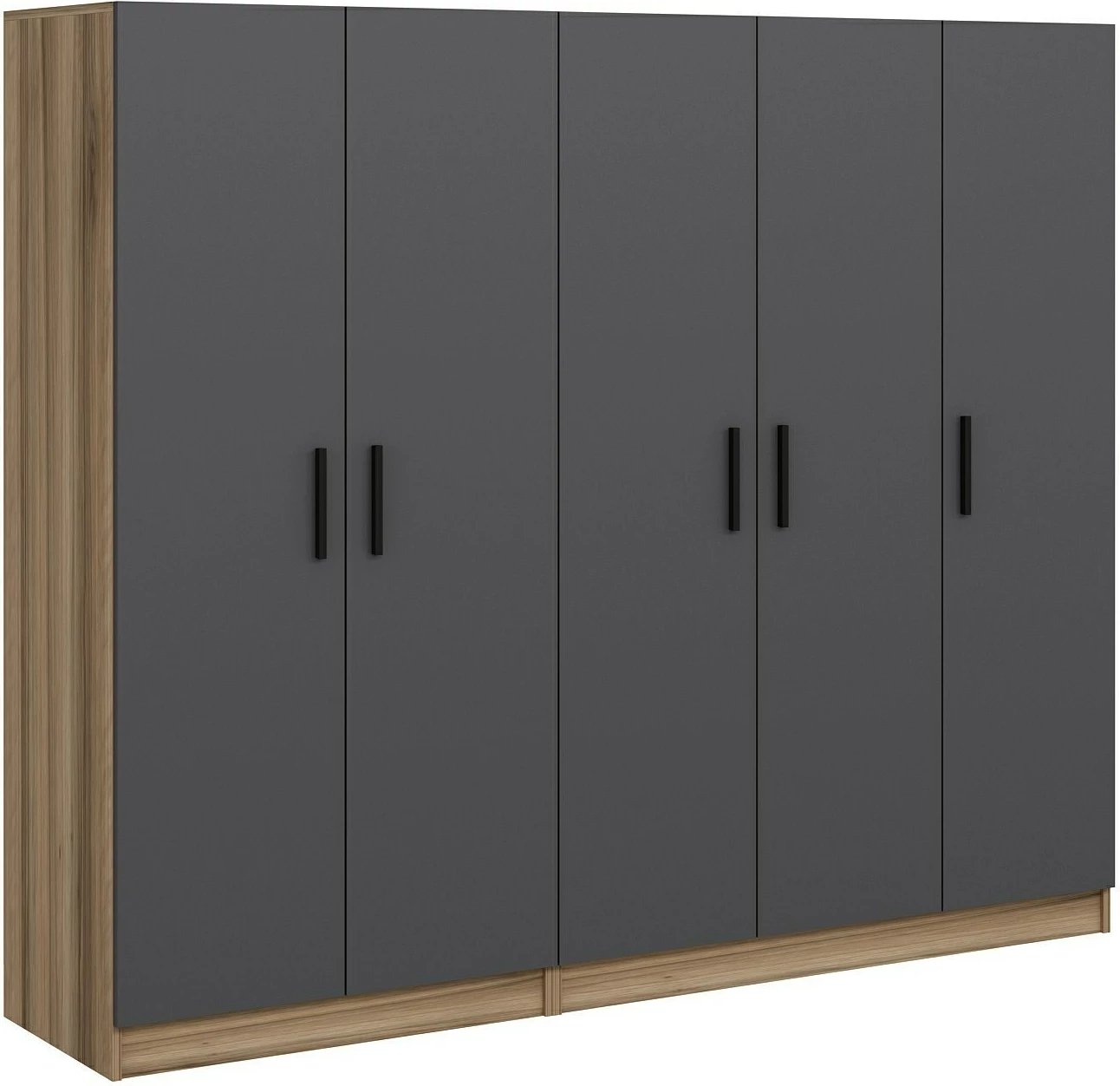 Dollap Skye Decor, ngjyrë antracit, 225x190x52 cm, 7 pjesë