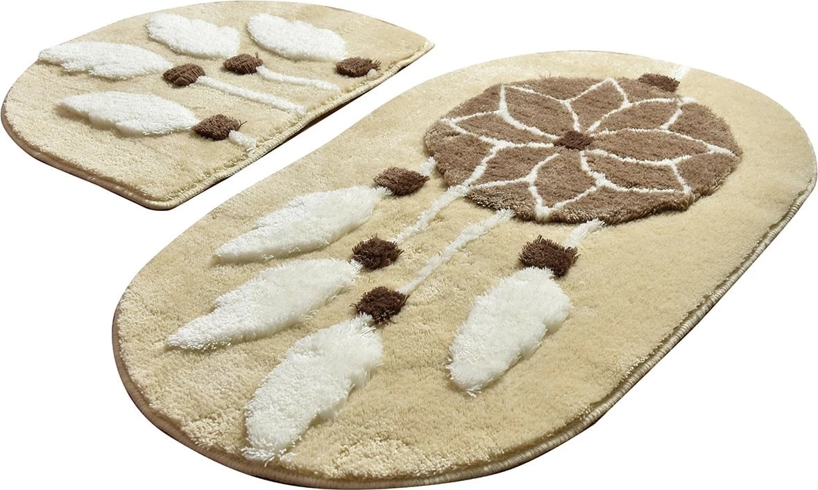 Set tapetë banjoje akrilik (2 copë), Mijolnir, Rüya, ngjyrë kafe Set tapetë banjoje akrilik (2 copë), Mijolnir, Rüya, ngjyrë kafe