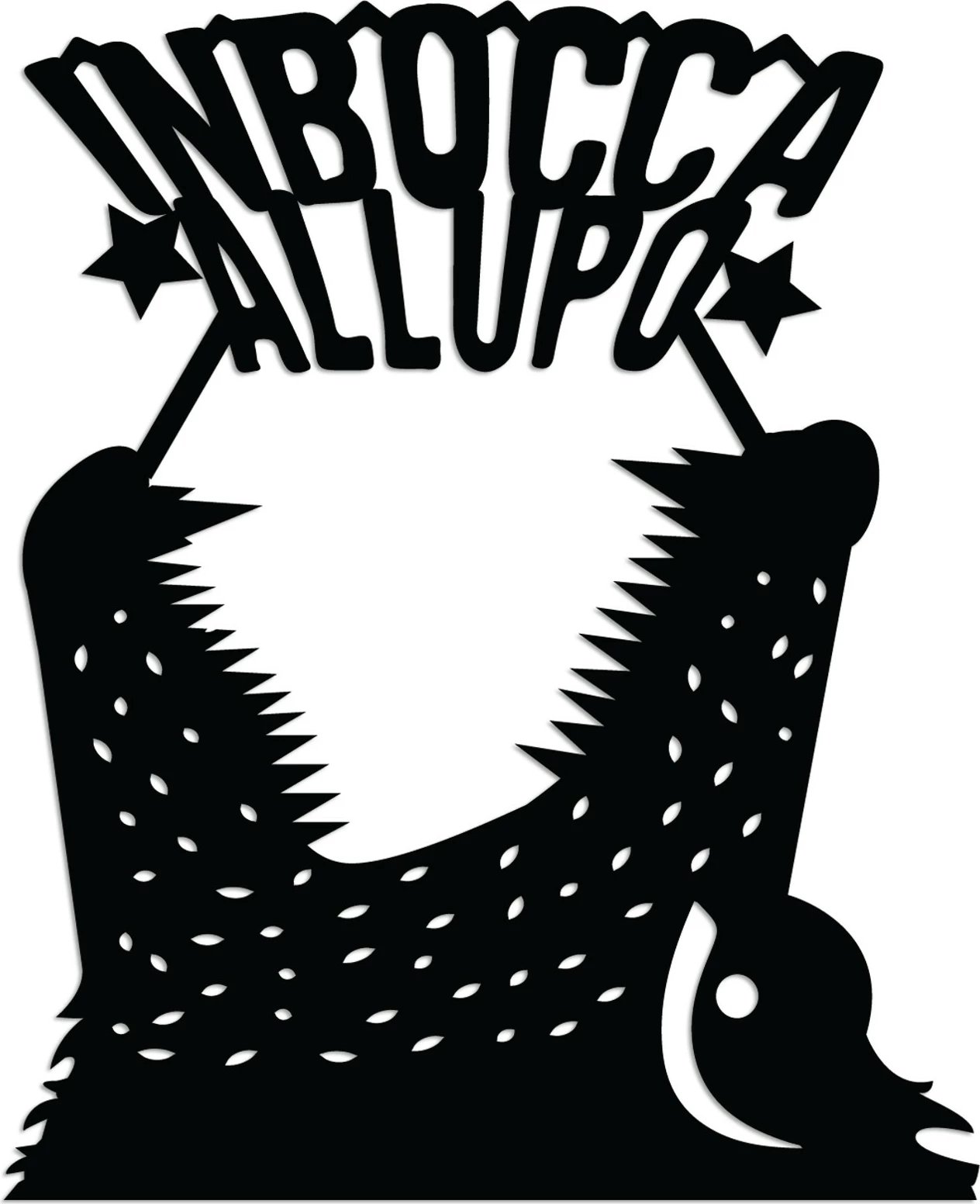 Aksesor dekorativ metalik për mur, Wallity Lupo 4, ngjyrë e zezë, 46x56cm