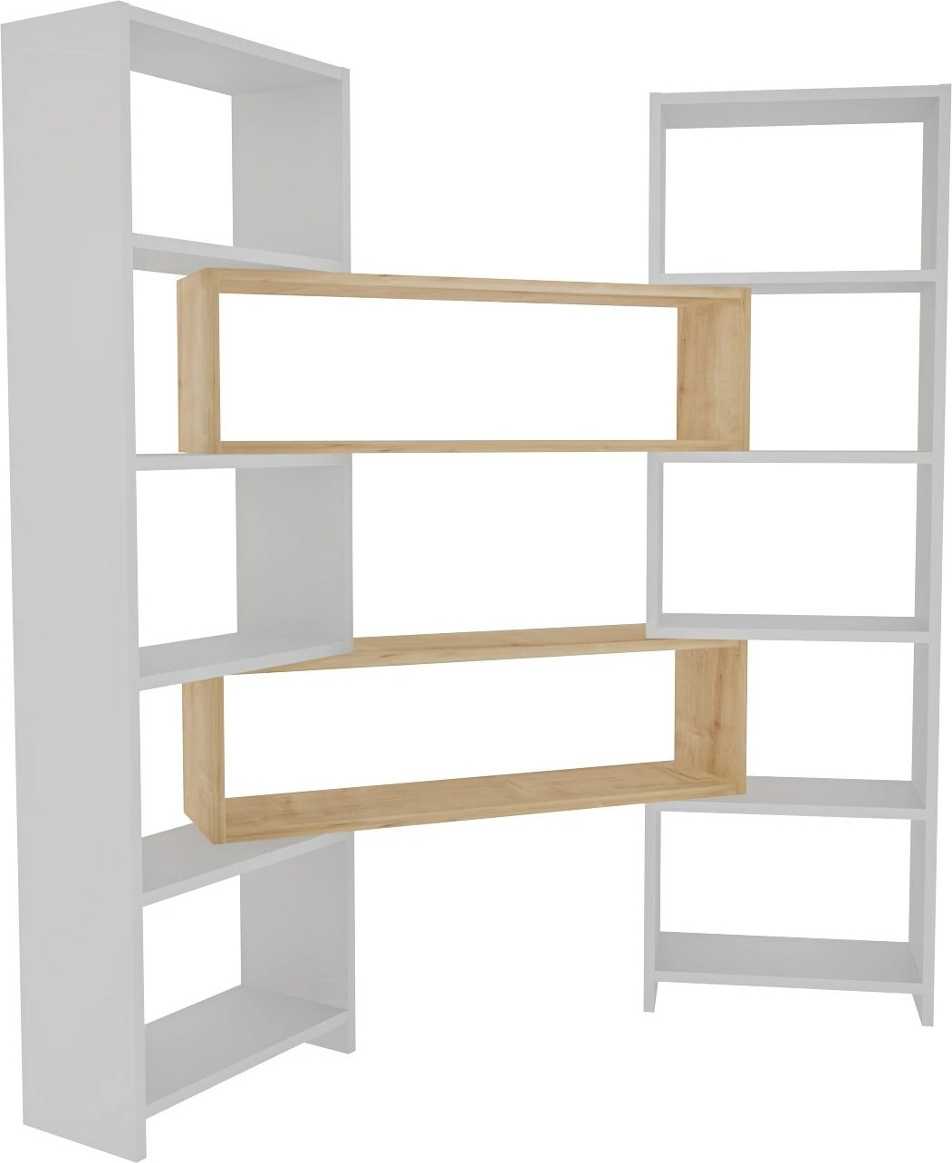 Raft librash Hanah Home, Poyraz, i bardhë dhe lis