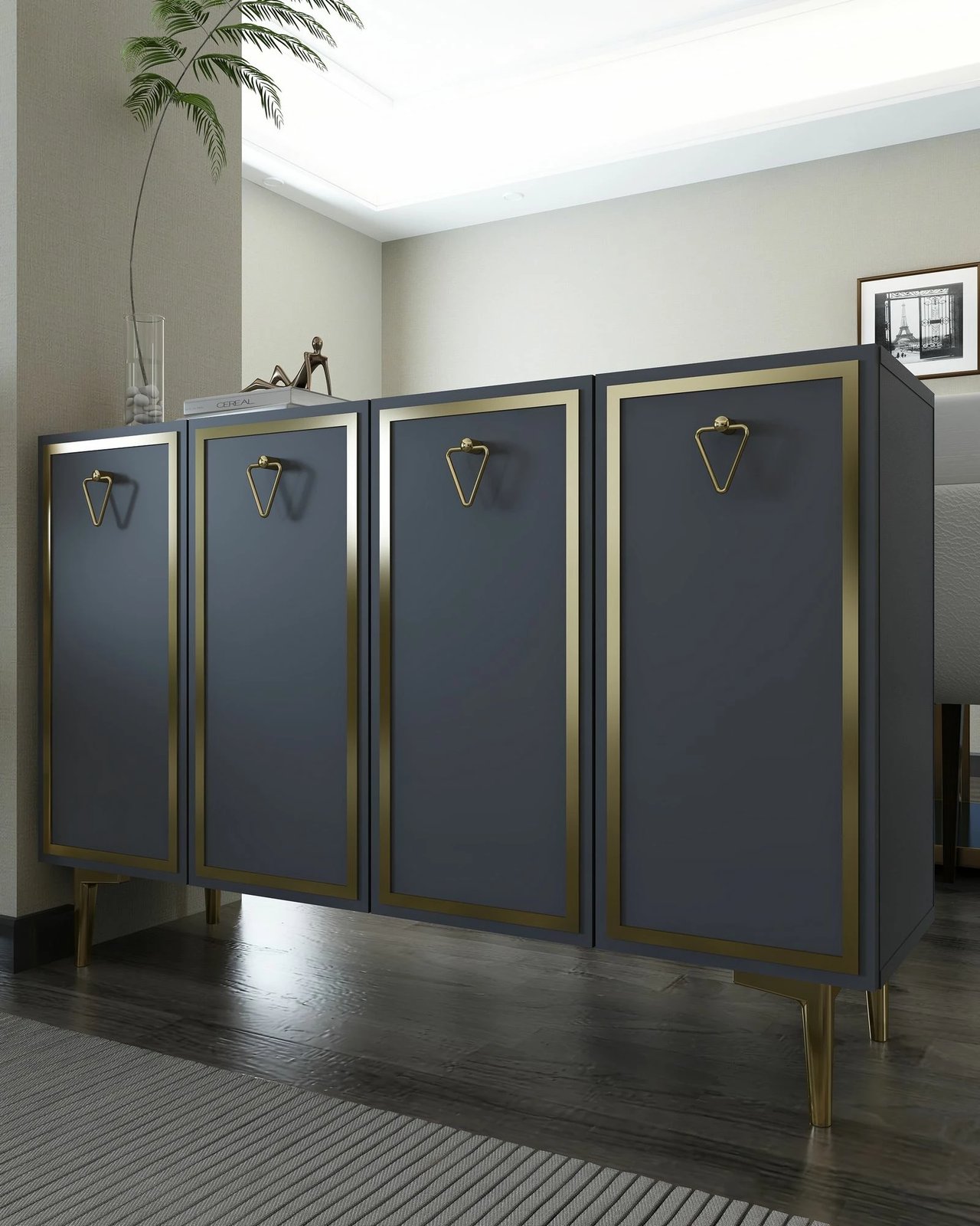 Konsol Skye Decor, anthracite, gold, 8160KM-1