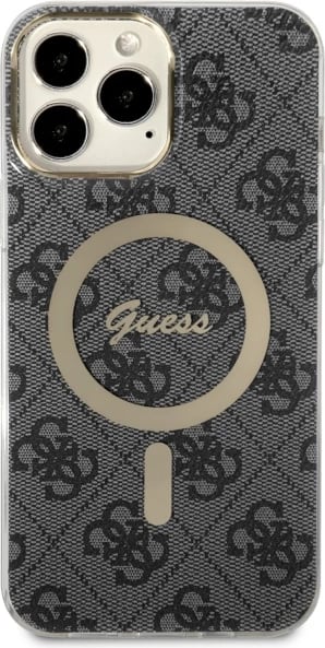 Mbështjellës Guess GUHMP13XH4STK për iPhone 13 Pro Max 6.7", MagSafe, zi