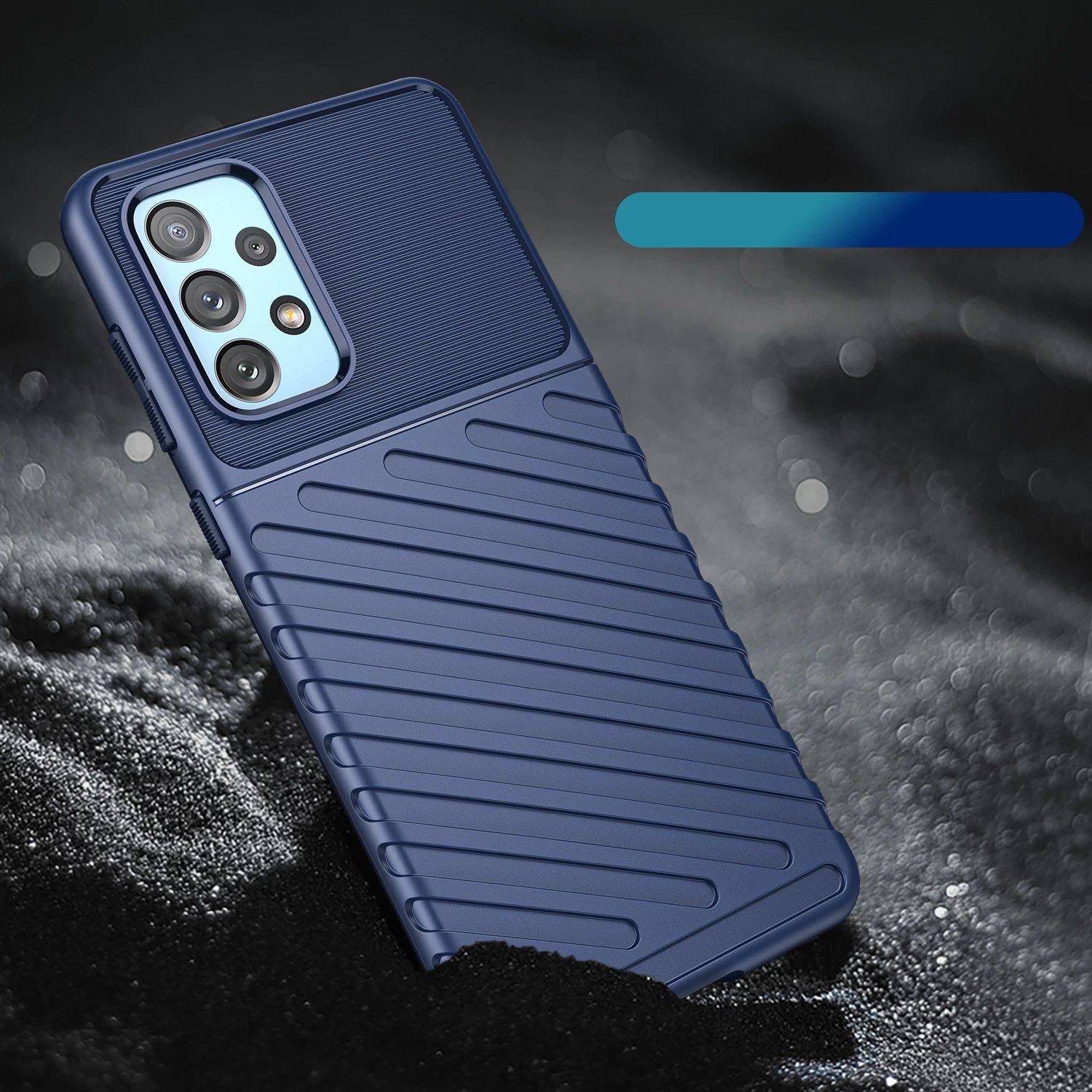 Mbështjellës Hurtel Thunder Case për Samsung Galaxy A73, i kaltër