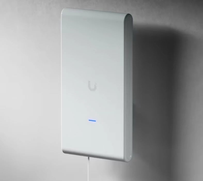 Pikë aksesi Wi‑Fi, Ubiquiti, U6 Mesh Pro (U6-Mesh-Pro), Wi‑Fi 6 dual‑band 2.4/5 GHz 4 rrjedha, PoE GbE, e brendshme/jashtme, e bardhë, me PoE adapter