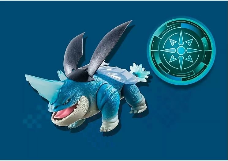 Set lodrash Playmobil Dragons 71082, D'Angelo & Plowhorn, 17 pjesë, blu