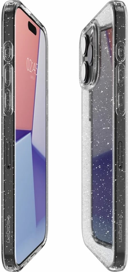 Mbështjellës Spigen Liquid Crystal Glitter për iPhone 15 Pro Max, Transparent me shkëlqim