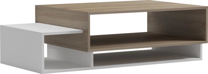 Tavolinë kafeje Dekost, ngjyrë sonoma-bardhë, 105x50x32cm