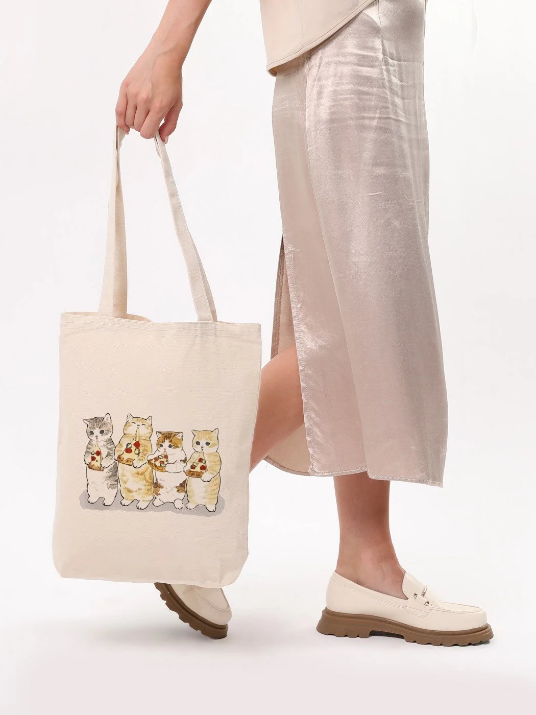 Torbë tote Zoozie Bags, krem, 1610