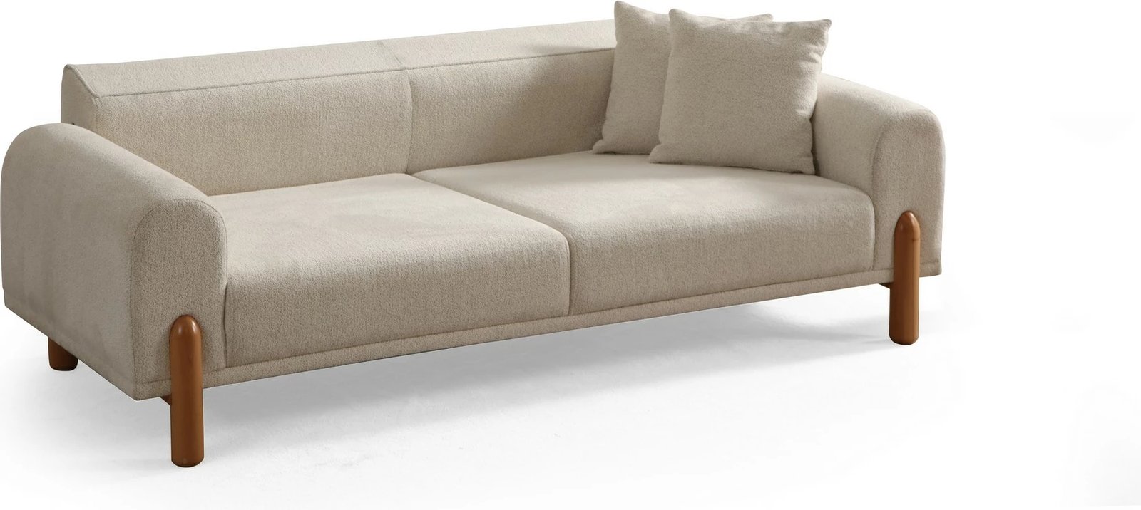 Divan-krevat treshe, ngjyrë krem, Lyke 3 vendësh