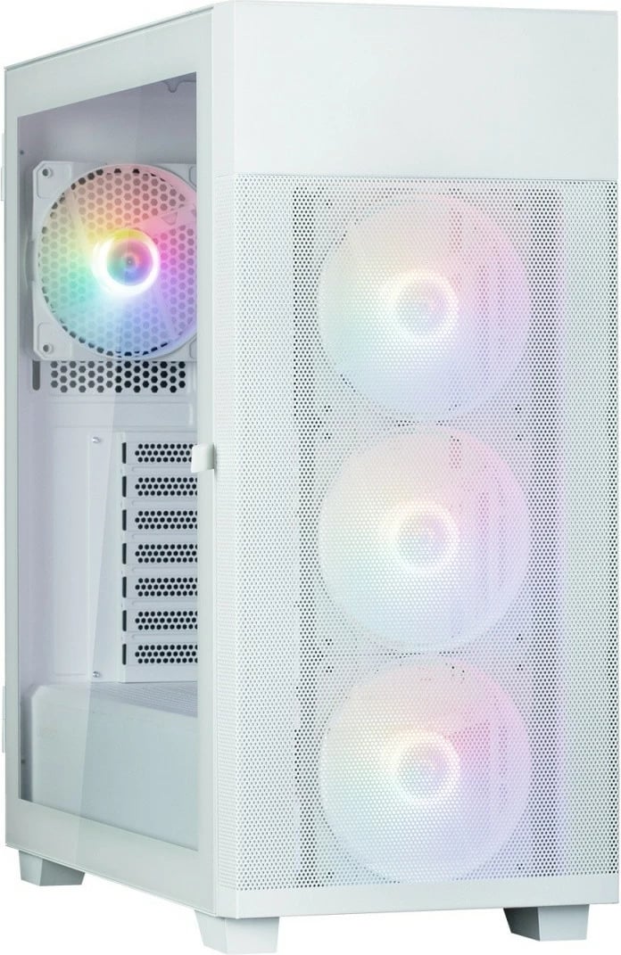 Kasë Zalman S5 NEO, ATX Mid Tower, 4 ventilatorë RGB, e bardhë