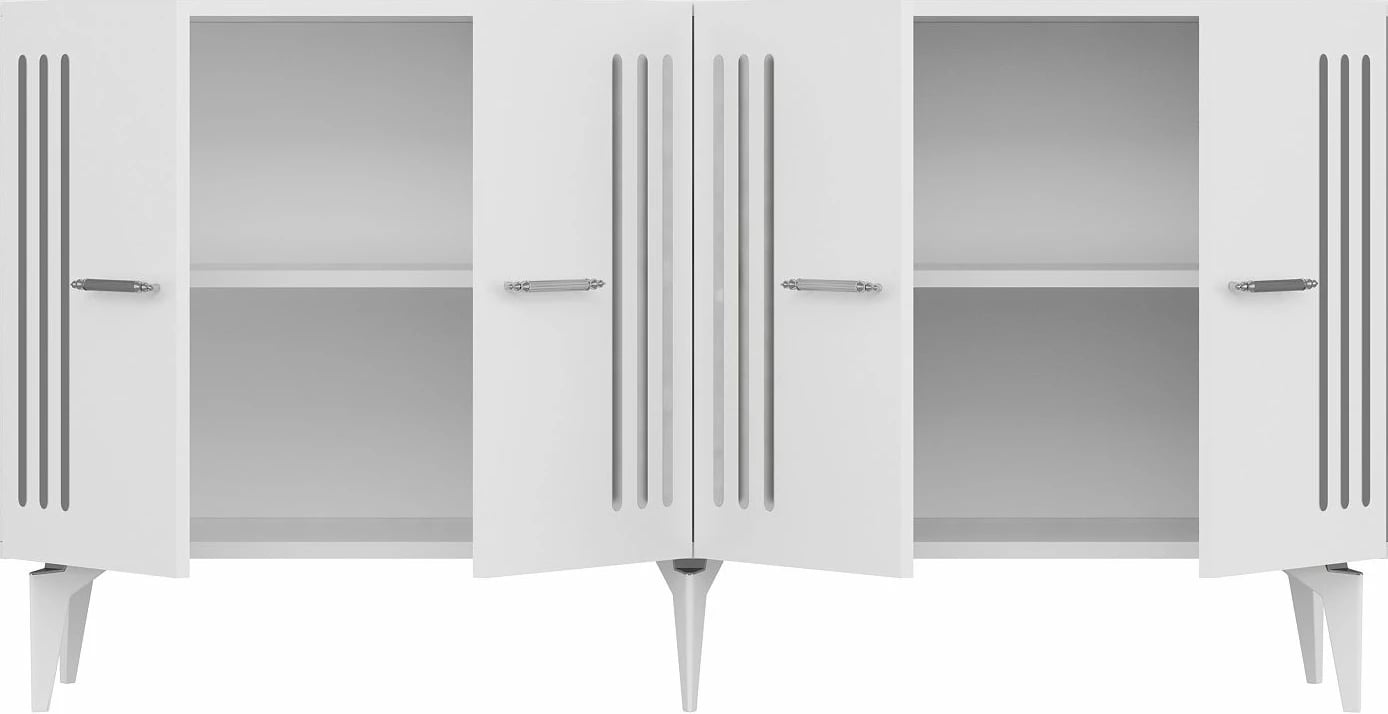 Konsol Skye Decor, Junes, e bardhë, argjend