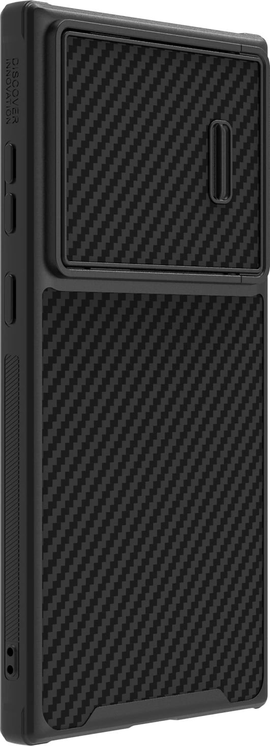 Mbështjellës Nillkin Synthetic Fiber S Case për Samsung Galaxy S23 Ultra, me kapak kamere, i zi