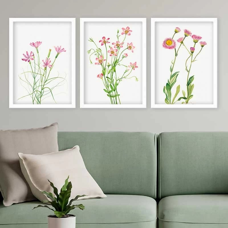 Pikturë dekorative me kornizë, 3 copë, Wallity, 3BC_32613479_3545