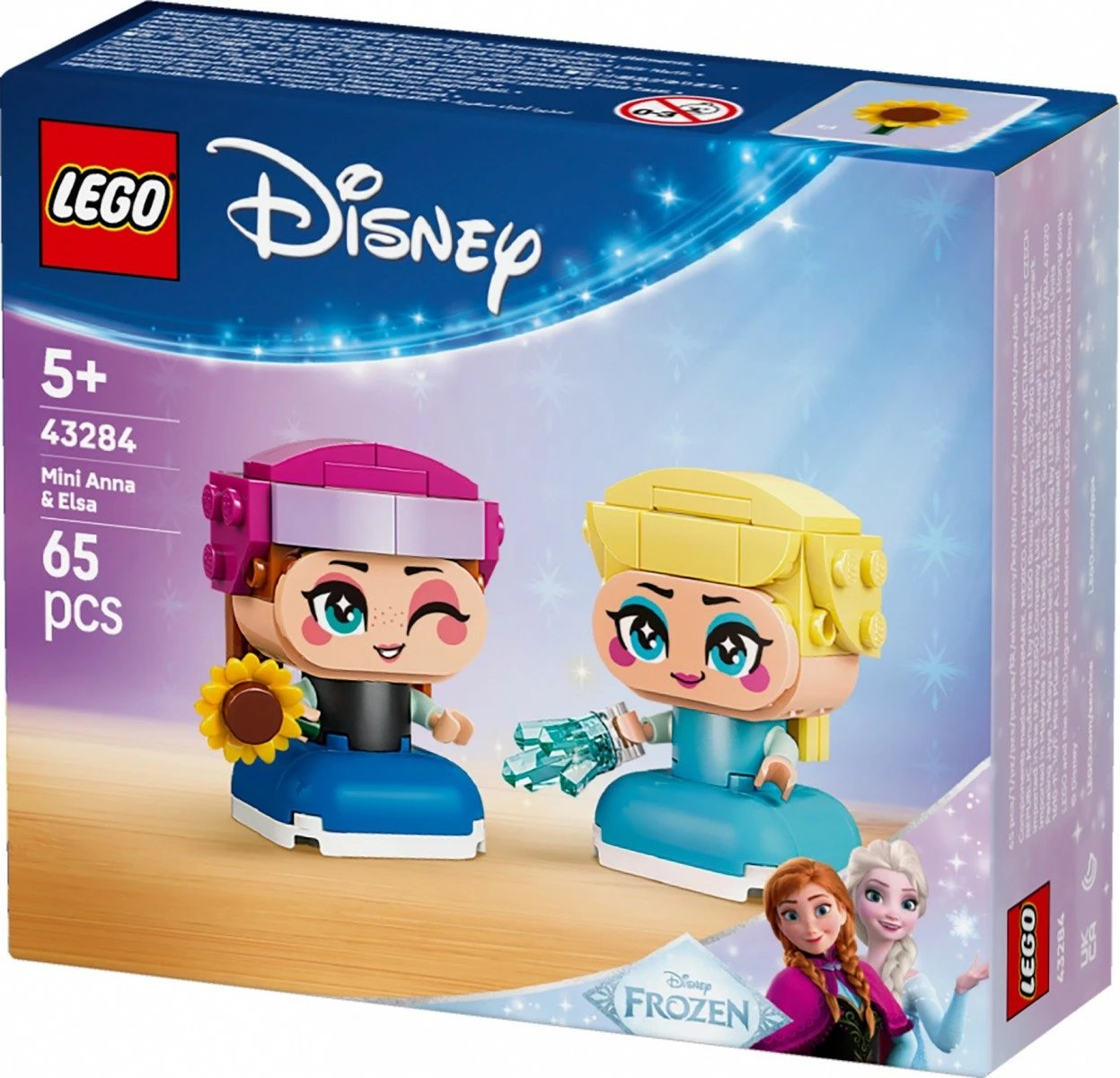 Set LEGO Disney Frozen 43284 Mini Anna & Elsa, 65 copa, mosha 5+